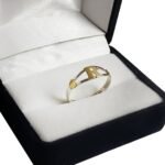 Anillo Plata 925 Y Oro 18 K Ecologico Inicial Mujer