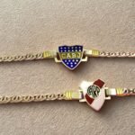 Pulsera de Plata y Oro  Con tu Equipo de Futbol
