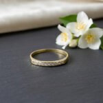 Anillo Medio Sin Fin Oro 18k Cintillo de 1 gramo