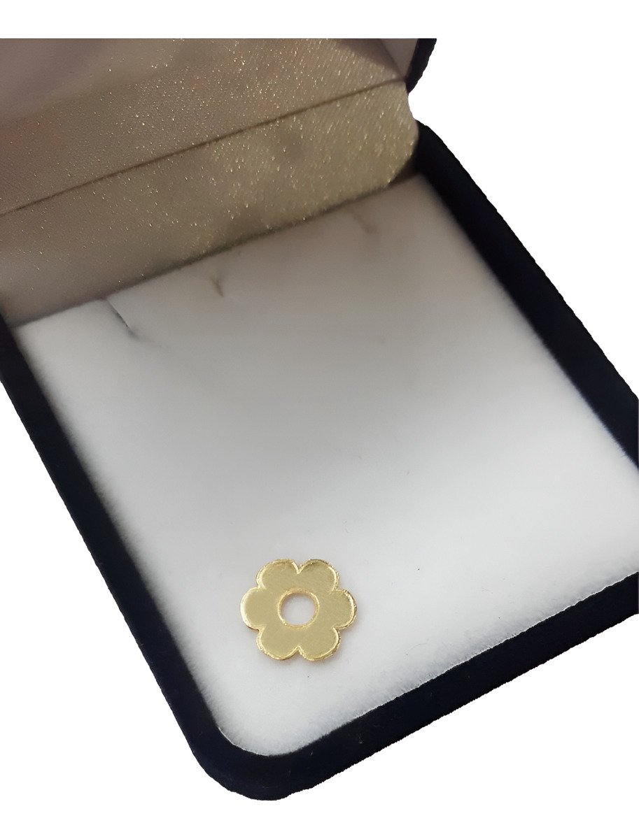 Dije Oro 18k Flor Lisa Pasante