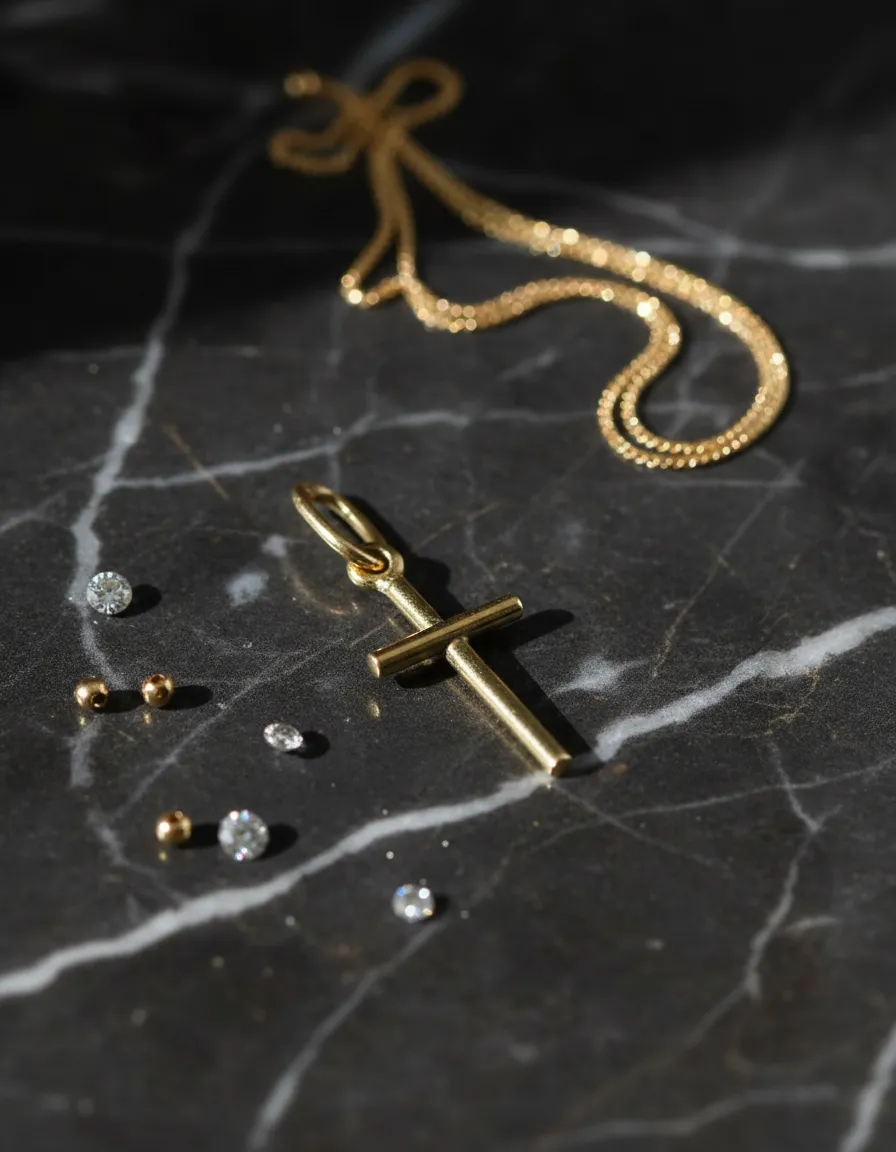 Cruz Palito Oro 18k 0.8 Grs