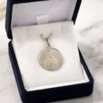 Medalla Religiosa Plata 925 Sagrado Corazon 17 mm