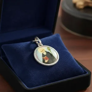 Medalla Religiosa Plata 925 San Benito 15mm