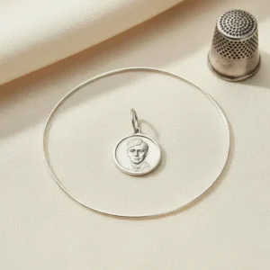 Medalla Religiosa Plata 925 San Ceferino 13 mm.