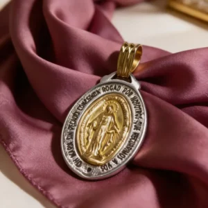 Medalla Milagrosa Plata 925 Y Oro 18k