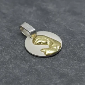 Medalla Religiosa Virgen Niña 12 Mm Relieve