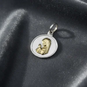 Medalla Religiosa Virgen Niña 16 Mm Relieve