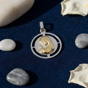 Medalla Religiosa Virgen Niña 18 Mm Calada