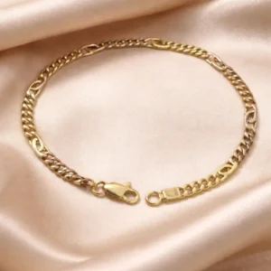 Pulsera Oro 18k Tricolor Grumet Con Espiga 5.9 Grs 20 Cm Unica¡PULSERA ORO 18 KTS GRUMET CON ESPIGA 5.9 GRS 20 CM UNISEX HERMOSA!    + CÓDIGO: PU7029  Características: » Modelo: 3 y 1 » Metal: Oro 18 K » Largo: 20 cm » Ancho del eslabón: mm » Peso: 5.9 gramos » Estuche: Sí (sin cargo) » Garantía: De por vida por la calidad del metal
