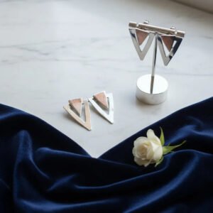 Aros Plata 925 Colgantes En Forma De Triangulo