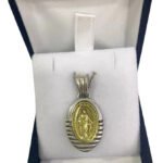 Dije Medalla Religiosa Medalla Milagrosa Plata Y Oro