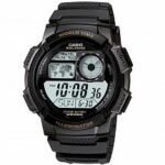 Reloj pulsera digital Casio AE-1000W-1A con correa de resina color negro