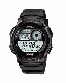 Reloj pulsera digital Casio AE-1000W-1A con correa de resina color negro