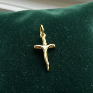 Cruz Palito Con Cristo Oro 18k 1 Grs
