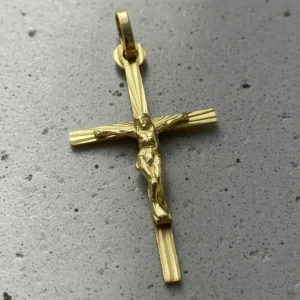 Dije Cruz Chata Con Cristo Oro 18k 1.1 Grs