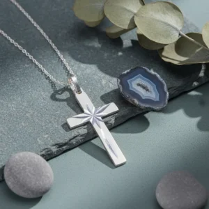 Cruz Arenada Facetada Plata 925