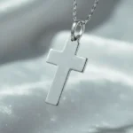 Cruz Pulida Chata Mediana Plata 925