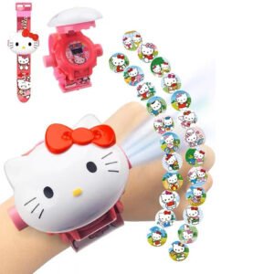 Reloj Digital Infantil Con Proyector 24 Imagenes Personajes Animados
