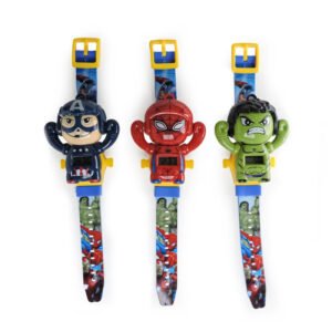 Reloj Digital Infantil Personajes Animados Caras Intercambiables