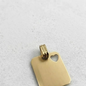 Dije Medalla Oro 18k Para Grabar Unisex